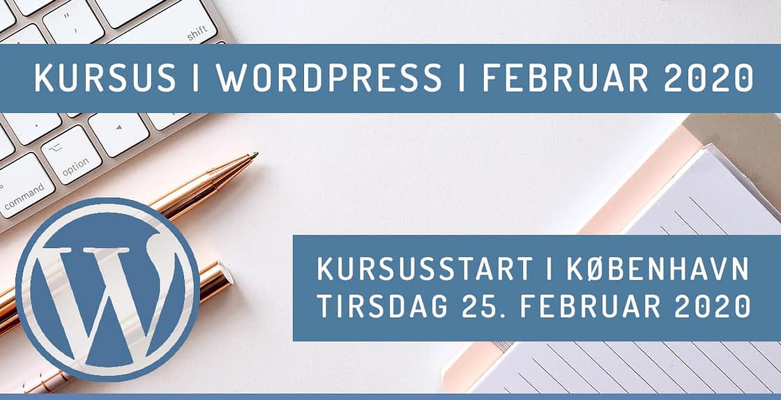 WordPress kursus i København 2020 forår - februar 20