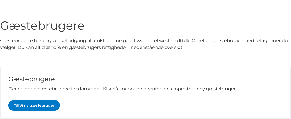 Gæstebruger hos One.com