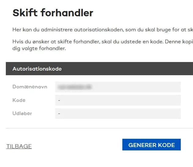 Skift Forhandlerhaantering Punktum Epp Kode