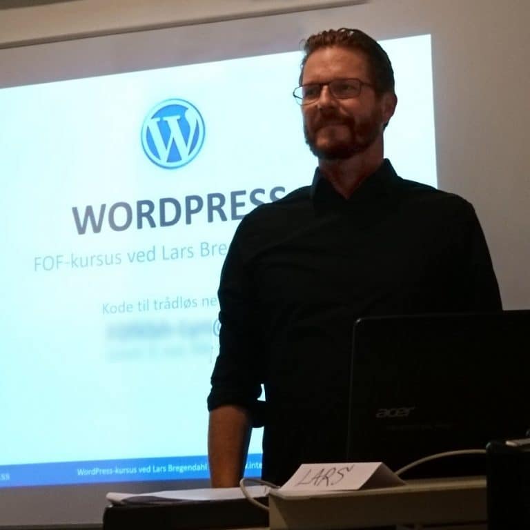 Lars Bregendahl Bro WordPress Kursus Underviser