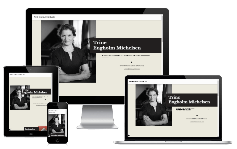 Trine Engholm WordPress ny hjemmeside design