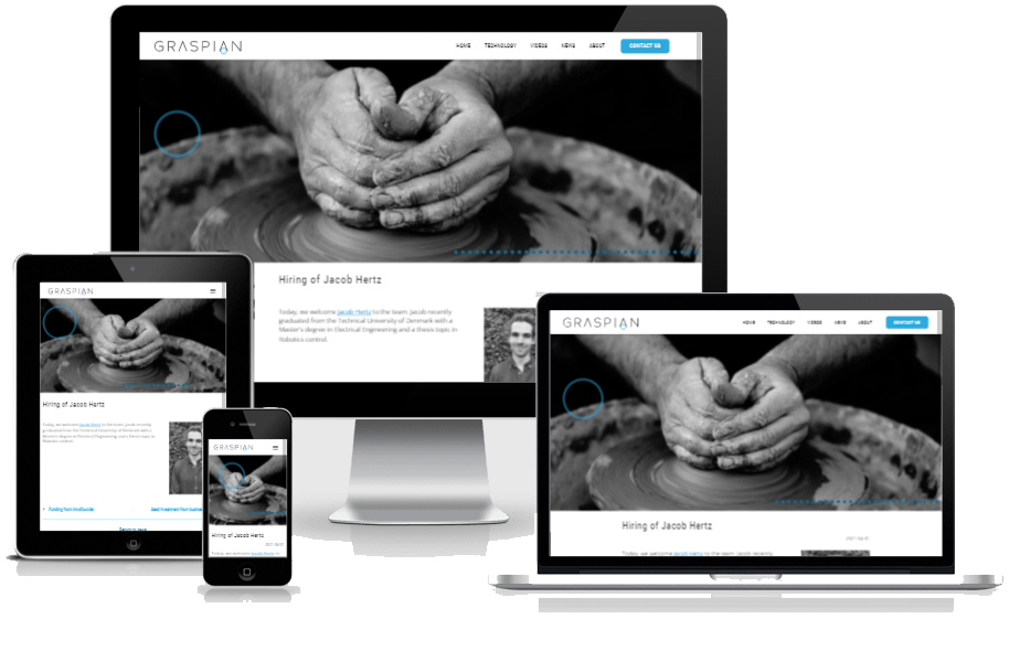 Robotvirksomheden Graspian Hjemmeside Design Koebnehavn 01
