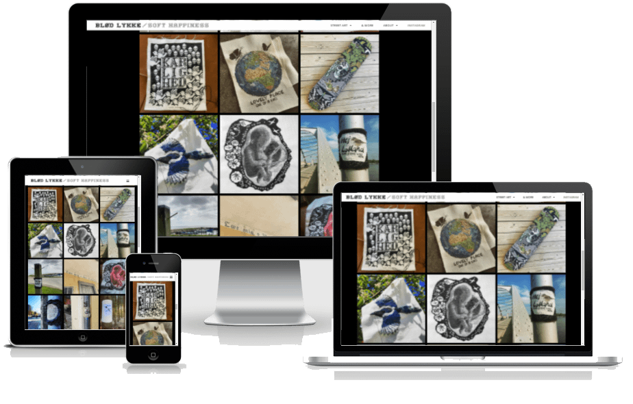 WordPress ny hjemmeside design Blød Lykke Street Art
