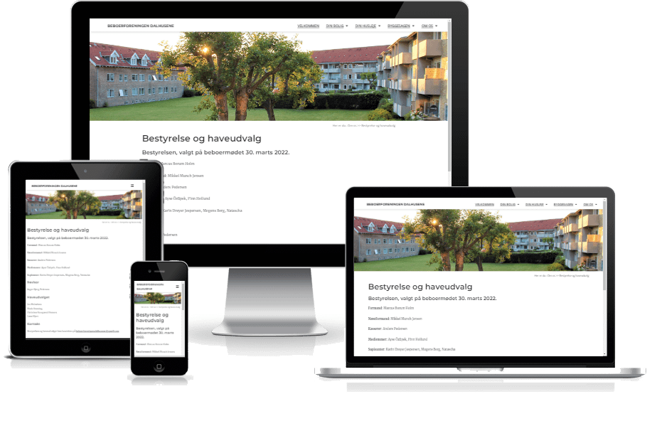 Hjemmeside Design WordPress Beboerforening I Vanloese 1